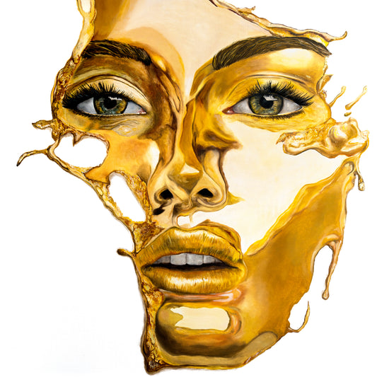 Das goldene Selbst - Die Wiederentdeckung des eigenen Wertes - 120x120cm